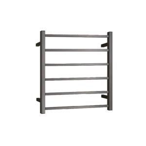 Remarkable 6 Square Bars Heated Towel Rails in Brushed Nickel