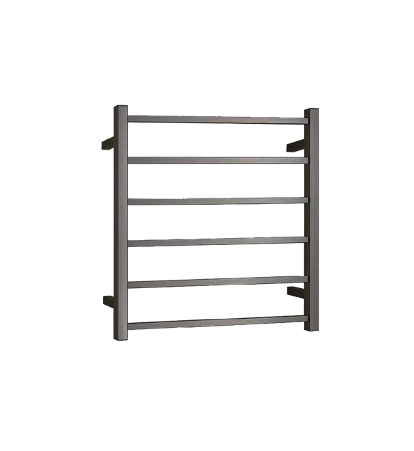 Remarkable 6 Square Bars Heated Towel Rails in Brushed Nickel
