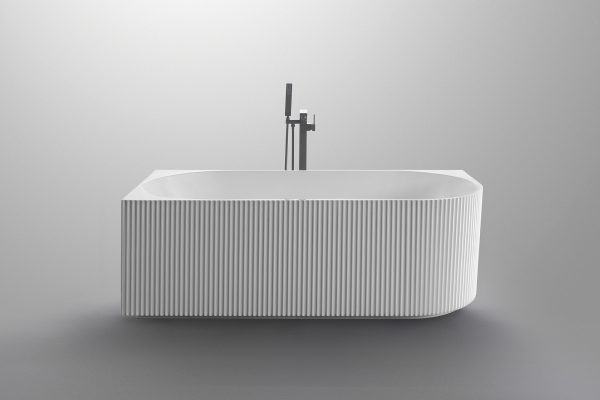 Cape In-Line 1500mm Back To Wall Freestanding Bath (Right-Hand direction)