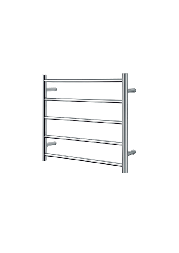Renwick 5 Straight Round Bars Heated Towel Rails Size 600mmW x 120mmD x 510mmH