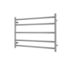 Renwick 5 Straight Round Bars Heated Towel Rails Size 850mmW x 120mmD x 510mmH