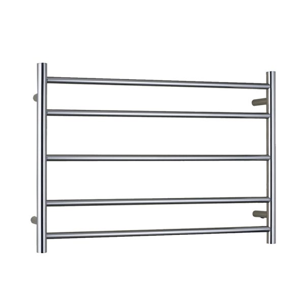 Renwick 5 Straight Round Bars Heated Towel Rails Size 850mmW x 120mmD x 510mmH