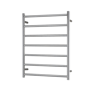 Renwick 7 Straight Round Bars Heated Towel Rails Size 600mmW x 120mmD x 800mmH