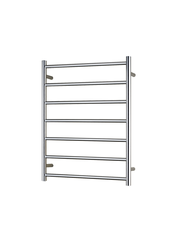 Renwick 7 Straight Round Bars Heated Towel Rails Size 600mmW x 120mmD x 800mmH