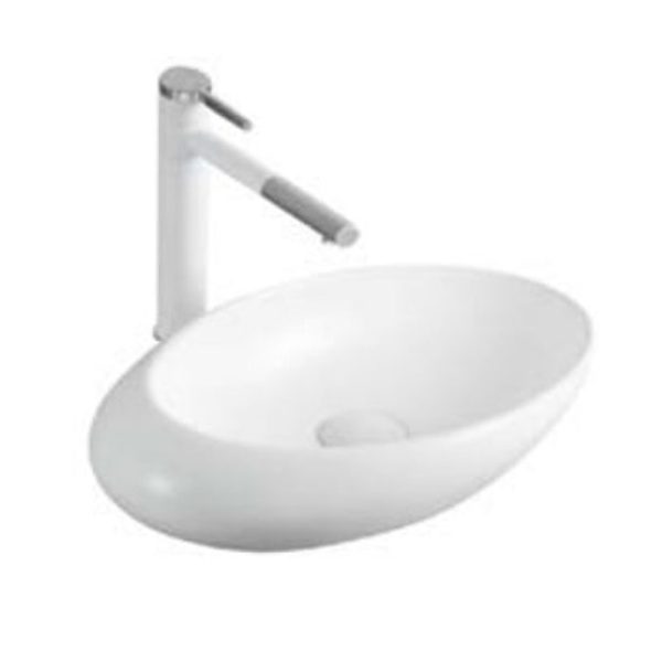 Ceramic Counter-top Basin In-Line White Size 490mm*310mm*150mm