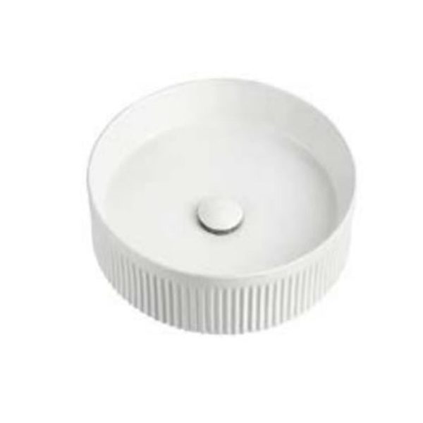 Ceramic Counter-top Basin In-Line White Size 370mm*370mm*120mm(H)