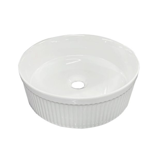 Ceramic Counter-top Basin In-Line White Size 370mm*370mm*120mm(H) - Image 3