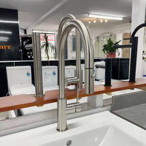Coromandel Pull-out Round Sink Mixer with 35mm Cartridge in Brushed Nickel