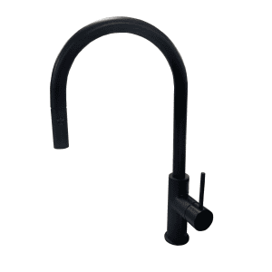 Coromandel Pull-out Round Sink Mixer with 35mm Cartridge in Matte Black