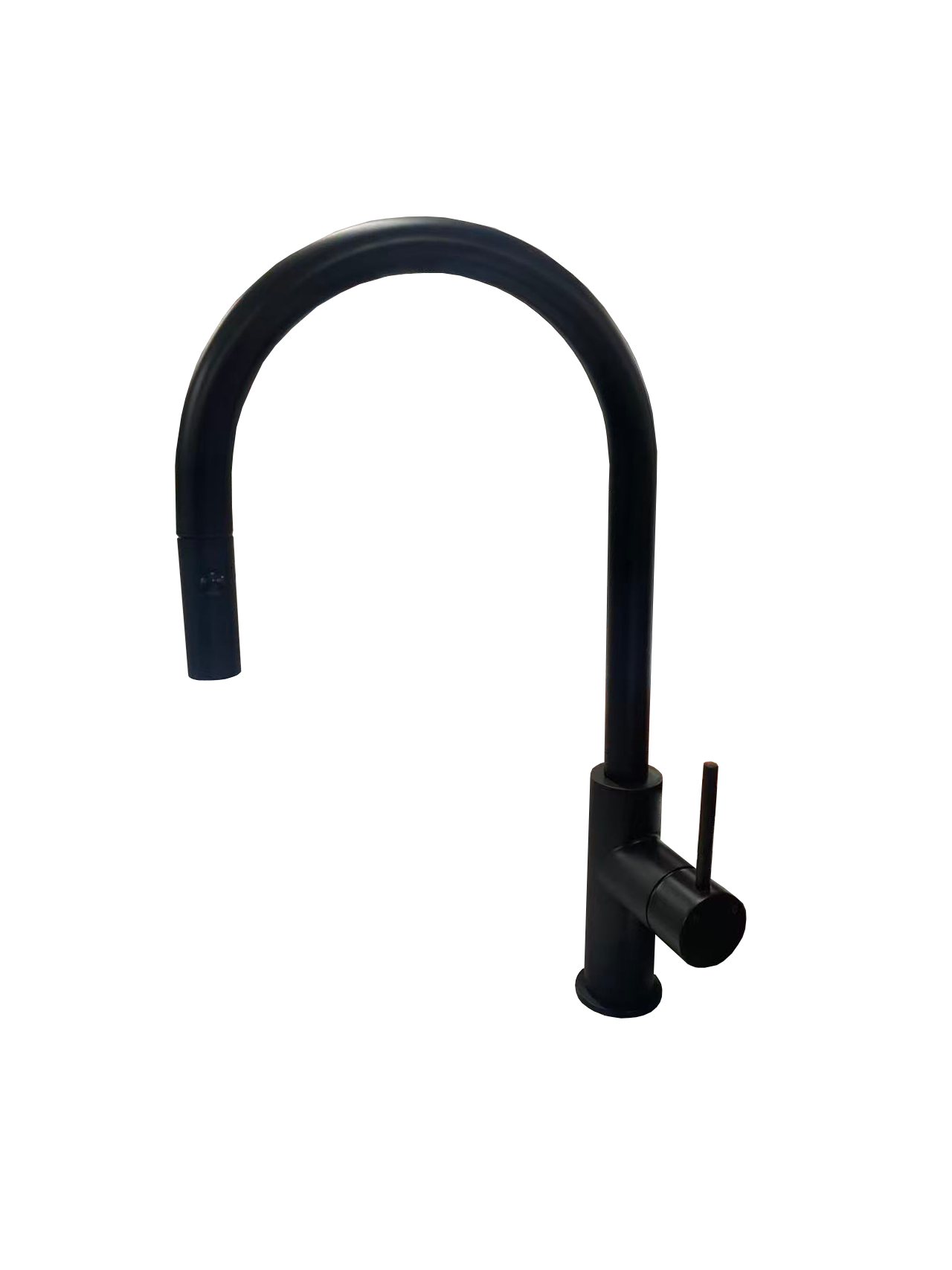 Coromandel Pull-out Round Sink Mixer with 35mm Cartridge in Matte Black