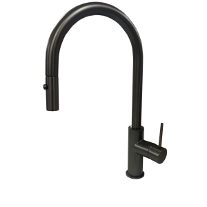 Coromandel Pull-out Round Sink Mixer with 35mm Cartridge in Brushed Gun Metal