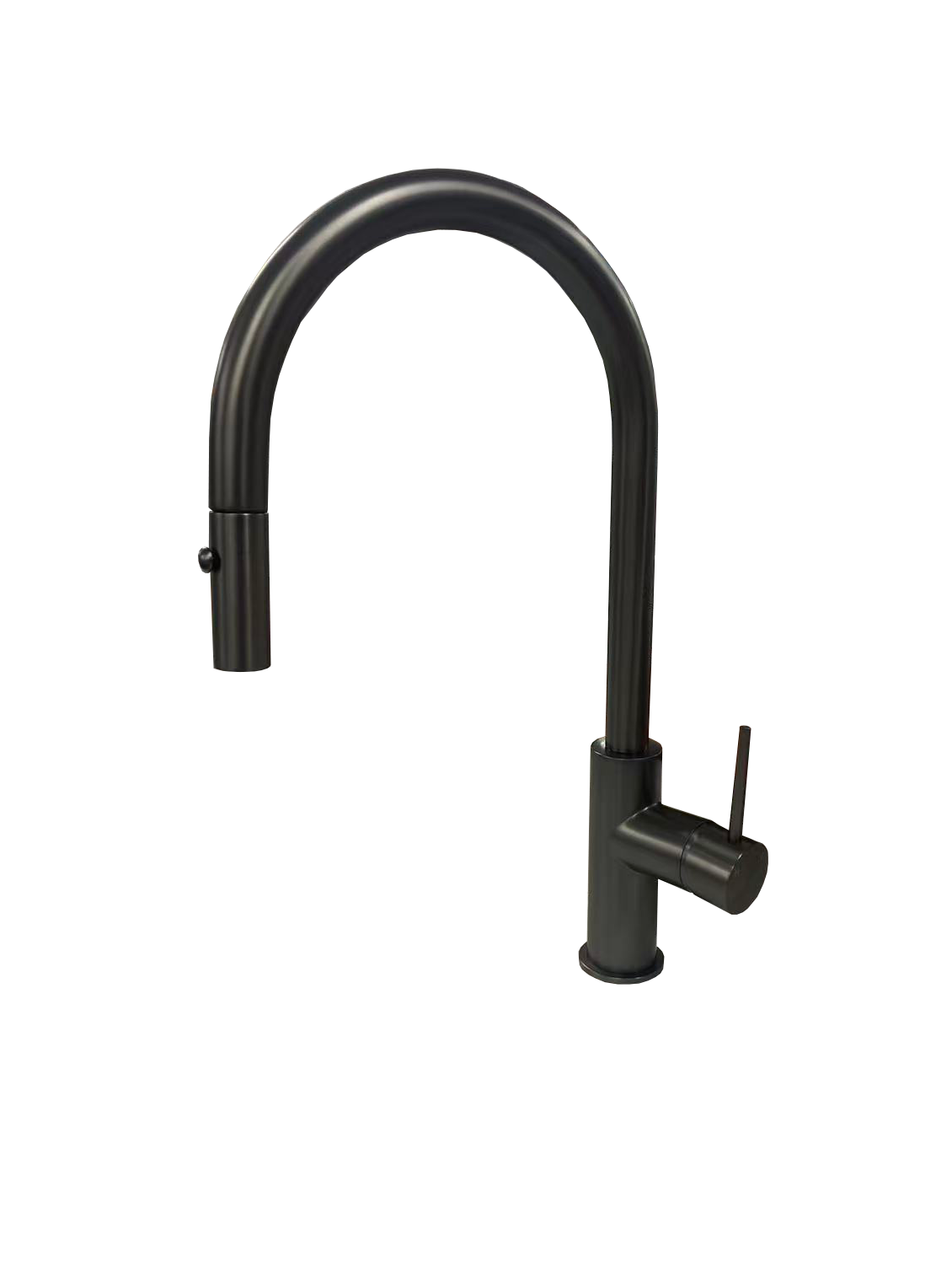 Coromandel Pull-out Round Sink Mixer with 35mm Cartridge in Brushed Gun Metal