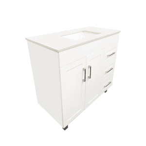 900 Door Floor Standing Vanity Matte White