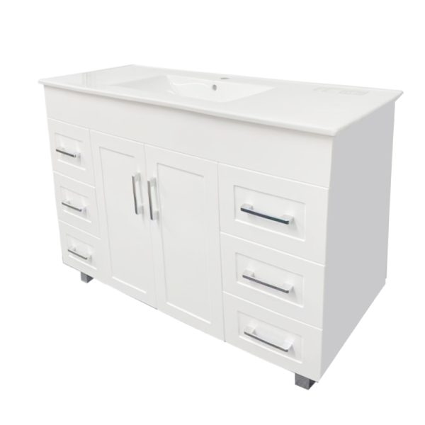 1200 Door Floor Standing Vanity Matte White