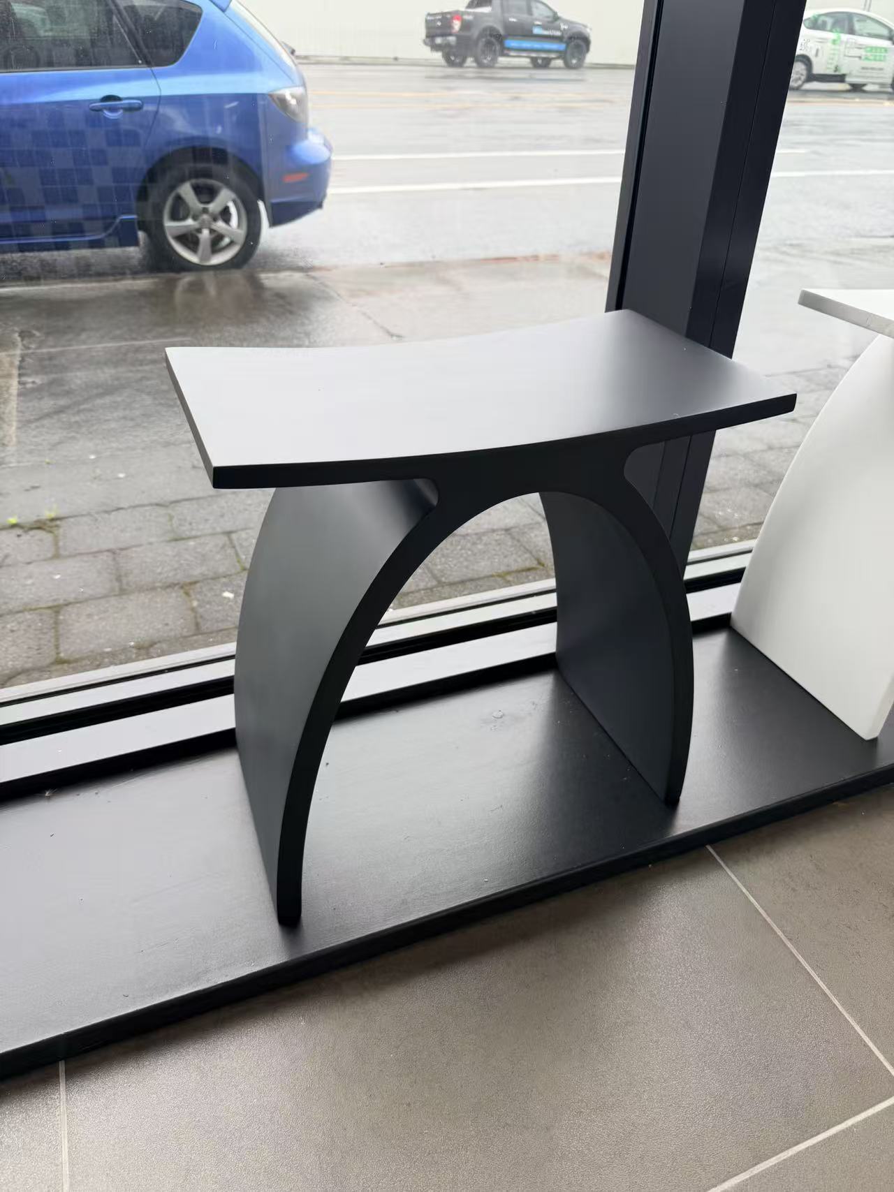 Solid Surface Stone Matte Black Chair 430 - Image 2