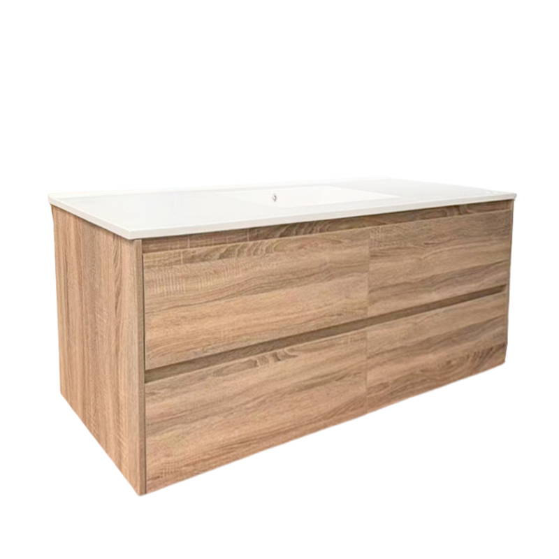 1500 4*Drawers Royal Oak (Woodgrain) WH Plywood Vanity