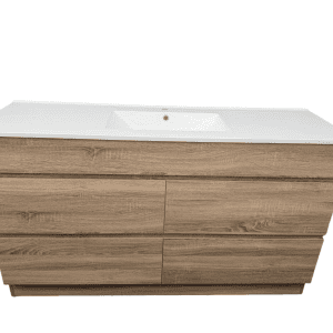 Remarkable 1500 4Dr Royal Oak (Woodgrain)FS Plywood Vanity