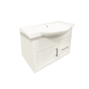 Matte White Plywood Wall Hung Vanity