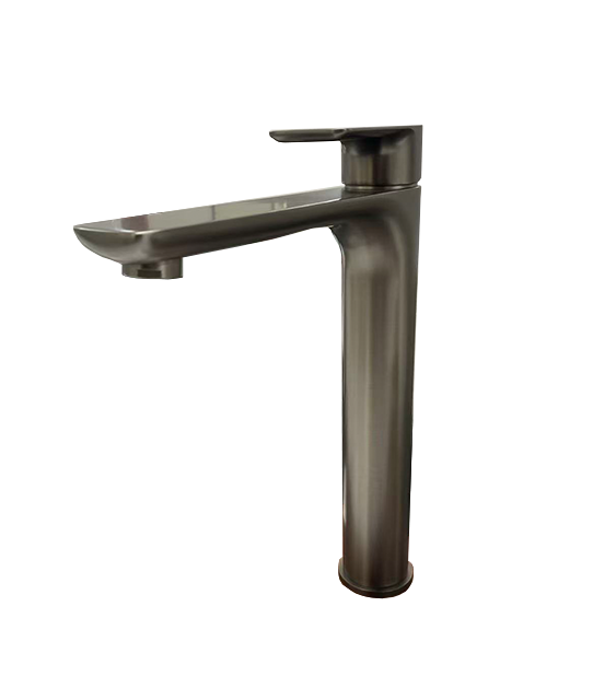 Key Tall Basin Mixer Brushed Gunmetal