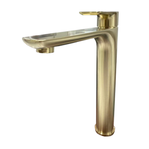 Key Tall Basin Mixer Brushed Gold
