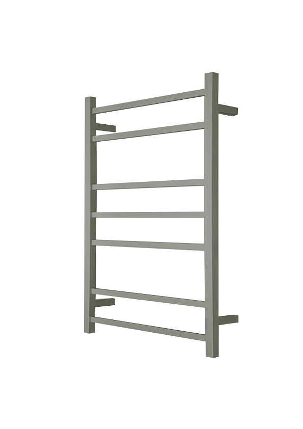 Remarkable 7 Square Bars Heated Towel Rails in Brushed Nickel