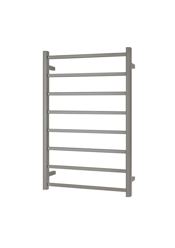 Remarkable 8 Square Bars Heated Towel Rails in Brushed Nickel