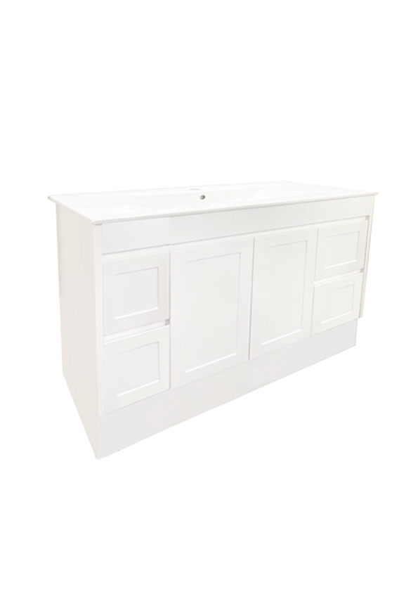 Remarkable 1200 Floor Standing Vanity -White