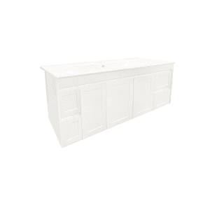 Remarkable 1500 Wall Hung Vanity-White