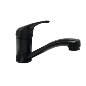 All Pressure Curved Handle Swivel Basin Mixer- Matt Black